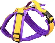 Hakusan Zero Harness, Burden Reduction, Dog Harness, Adjustable Size, Easy to Put On and Take Off, Reflective Material, Lightweight, Breathable, Handle, Nameplate, Small, Purple x Yellow