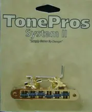 TP6K-G TonePros Standard Tune-O-Matic Bridge w/ Black G Formula Nylon Saddles!