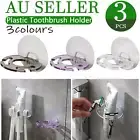 Toothbrush Holder Wall Mount Sucker Bathroom Suction Cup Toothpaste Storage Rack
