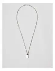 [Blaq] Mini ID Necklace in Silver