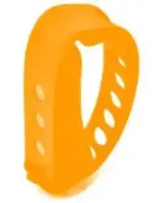 Silicone 3x RED LED Light with USB Recharge in Bright Orange