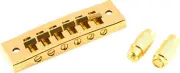 Kluson Replacement Steel Harmonica Tune-O-Matic Bridge With Plated Brass Sadd...