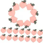 [TEHAUX] 30pcs Peach Shape Decor Odorless Diy Craft Supplies for Phone Case Earring Decorations