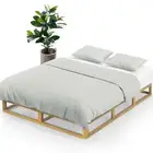 Zinus Bed Frame King Size Wooden Base Pallet Wood Bed Natural