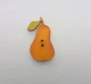 Pear Hand Painted Button 30mm (per 5 buttons)