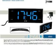 Lowell J9025 Alarm Clock 220V Curved LED Blue Display FM Radio PLL-10 Memories