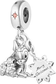 [Generic] Disney Bambi and Thumper Dangle Charm in Sterling Silver 925 Compatible with Pandora Charms,and Many Other UK Charm Bracelets., Metal