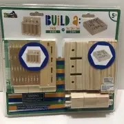 Create & Learn Wooden Kit: Build a Tic Tac Toe Game & Coin Bank / NEW & SEALED