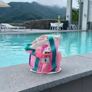 Outdoor Travel Swimming beach bag Pink blue Contrast Mesh bag