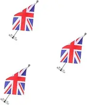Operitacx Uk Desk Flag with Stand Base British Union Jack Table Flag for Home Office Events Festivals for Spaces Decoration British Home Decor