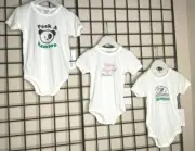 NWT NEW (3) THREE Organic Bamboo CUTE Bodysuits-Peek A Bamboo 18M (fit 18/24M)