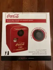 NEW Coca-Cola Mini Fridge Bluetooth Speaker Retro 6 Can Cooler Travel Camping