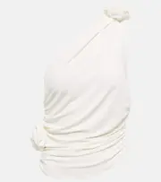 [Magda Butrym] Magda Butrym Floral appliquéd one-shoulder top AU 12 white
