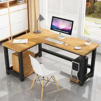 在飛比找樂天市場購物網優惠-轉角書桌 L型電腦桌 實木台式電腦桌家用臥室輕奢學習寫字l型