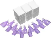 INFILILA Nail Polish Remover Clips Set 20+1000PCS Nail Clips Caps - 20PCS Nail Soak Off Clips For Finger And Toe,1000PCS Lintfree Nail Remover Wipes Wraps For UV Gel Acrylic Nail Polish Removal
