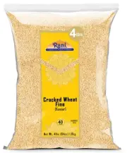 Rani Cracked Wheat Fine (Kansar, Bulgur, Similar to Wheat #1) 4lb (64oz) Bulk
