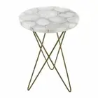 12" Round Agate Table Top Multi Natural stones Handmade Work Home Decor