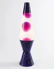 14.5 Inch Clear Liquid Purple Wax Lava Lamp, 20 Ounce Swirly Design Motion Light