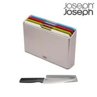 在飛比找PChome24h購物優惠-Joseph Joseph 檔案夾止滑砧板四件組+6.5吋主