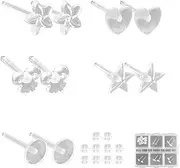 [Huipalon] 5 Pairs Clear Earrings for School, Clear Earrings Studs with 10Pcs Earring Backs, Plastic Earrings, Invisible Earrings for School, Clear Plastic Earrings with Box for Sensitive Ears, clear, Plastic,