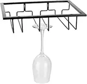 Wine Glass Holder Rack - Metal Iron Cup Hanger Shelf for Kitchen, Dining, and Bar