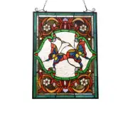 24.6" Butterfly Stained Glass Window Hanging Panel Suncatcher