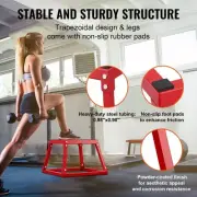 Steel Plyometric Jump Box, 0.3m Platform, Red - 227kg Capacity for Home Gym T...
