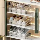 Adjustable Shoes Rack Space Saving Simple Shoe Cabinet Shoe Slots Organizer