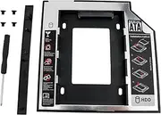 Lovelysp 2.5 Inch Hard Drive Mounting Bracket HDD SSD Caddy Adapter for Laptop CD/DVD Disc Holder (9.5mm) -1PCS