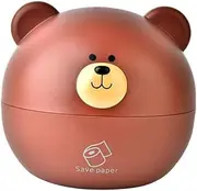 RORPOIR Adorable Bear Paper Box Holder Compact Tissue Storage Box for Napkin Office Home Easy Refill Access