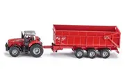 Massey Fergson Tractor With Trailer - 1:87 Scale - Toy Vehicle