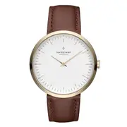 Nordgreen Infinity 32mm Brown Leather Strap Women's Dress Watch