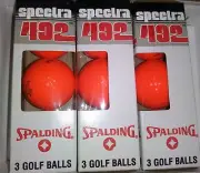 9 NEW Spalding Spectra 392 ORANGE Color Golf Balls VINTAGE 9 Ball FACTORY BOX LT