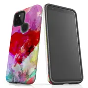 For Google Pixel 4a 5G Case Tough Protective Cover Heart Painting