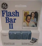 New NOS GE Flash Bar II For Polaroid Instant Film Cameras SX70 Vintage, 10 flash