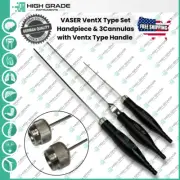 VASER VentX Type Handpiece with 3 Cannulas – Liposuction Handle & VentX Cannulas