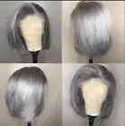 Sliver Grey Short Bob Lace Front Wig Human Hair Brazilian 13x4 Lace Front Wig