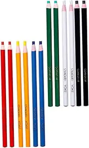 NAMOARLY 12pcs Pull String Crayon Pencils Easy Peel-off Wax Markers No Plane Required Great for Tailors