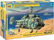 Zvezda 1/72 Scale Kamov KA-29 Helix B Naval Support Helicopter Plastic Model Kit