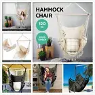 Outdoor Hammock Chair Tassel Hanging Rope Portable Hammocks Garden Patio Swing