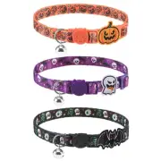 Halloween Cat Collar Breakaway with Bells - 3 Pack Kitten Collar Outfit Adjus...