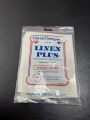 Natural Linen 28 count 12 x 18 Ginnie Thompson Sealed Vintage Made in Ireland