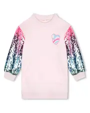 Billieblush Sequin Sleeve Sweater Dress