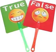 COHEALI 2pcs Early Education The Hand Card Game Judging Board Teacher Voting Board Auction Student Supplies True False Paddles School Voting Paddle Plastic Sign Plastic