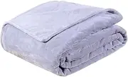 ULDIGI Fleece Blanket Super Comfy Warm Bed Throw Lightweight Versatile for Home Camping Travel Flannel Fleece Grey