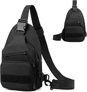 [Wisylizv] Small Sling Bag,Messenger Bag with Adjustable Shoulder Straps - Practical Portable Chest Pouch Messenger Pack for Women Men Hiking Camping Jogging Cycling