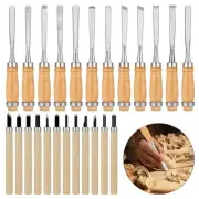 24Pcs Wood Carving Chisel Set - Kit Including Small and Large Size Wood Carve...