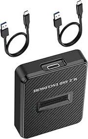 M.2 SSD to USB-C Adapter 10Gbps Support NVMe (M Key, B+M Key) & SATA (B+M Key) SSD up to 8TB M.2 SSD Enclosure