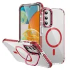 For Samsung Galaxy A54 A34 A25 A15 A14 A05S Clear Magnetic Case Shockproof Cover