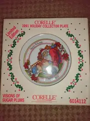 ORIGINAL BOX! Corelle 1991 Holiday Collectors Plate Christmas Sugar Plums